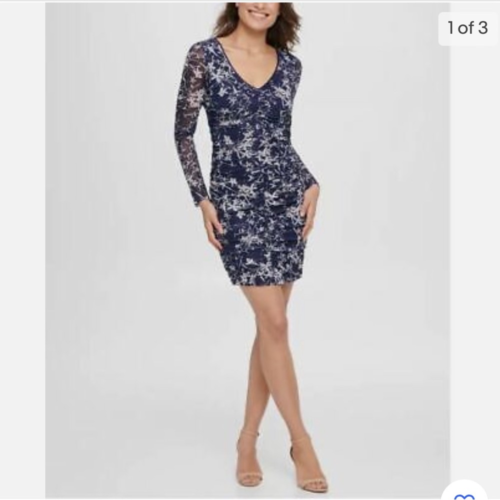 Guess Floral Ruched Bodycon dress